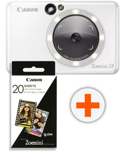 Instant kamera Canon - Zoemini S2, 8MPx, Pearl White - 1