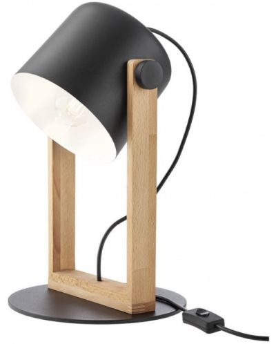 Stolna svjetiljka Smarter - Pooh 01-2404, IP20, E27, 1 x 42W, crni mat i bukva - 1