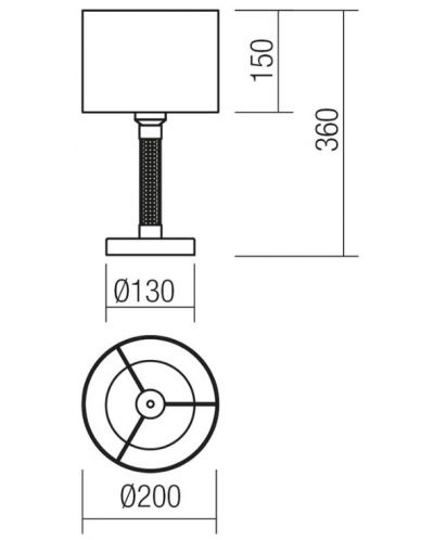 Stolna svjetiljka Smarter - Astrid 01-1178, IP20, E27, 1x42W, krom - 2