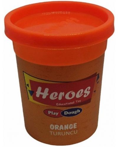 Prirodni plastelin u kutiji Heroes Play Dough – Narančasti - 1