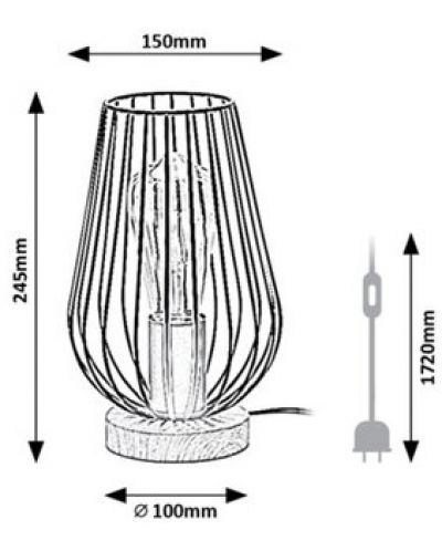 Stolna svjetiljka Rabalux - Gremio, 40W, crna - 3