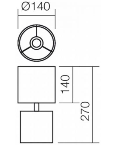 Stolna lampa Smarter - Cilly 01-1370, IP20, 240V, E14, 1x28W, bijela - 2