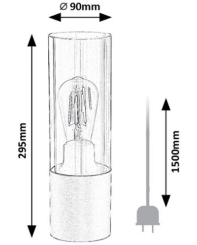 Stolna svjetiljka Rabalux - Ronno 74050, IP 20, E27, 1 x 25 W, crna - 6
