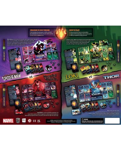 Društvena igra Marvel Dice Throne 4 Hero Box - Scarlet Witch vs Thor vs Loki vs Spider-Man - 2