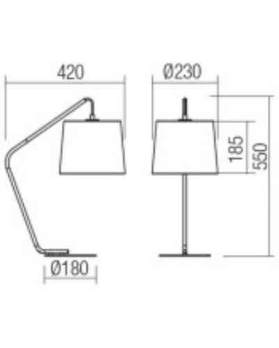 Stolna svjetiljka Smarter - Kermit 01-3075, IP20, E27, 1 x 42 W, zlatni mat - 2