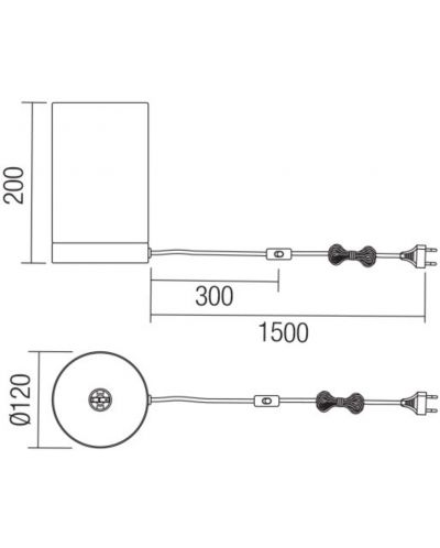 Stolna svjetiljka Smarter - Tube 01-3146, IP20, E14, 1x28W, mat nikal-siva - 2