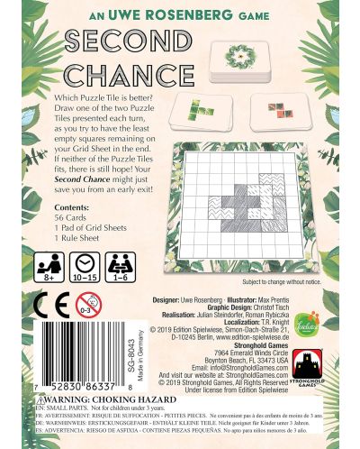 Društvena igra Second Chance (2nd Edition) - obiteljska - 2