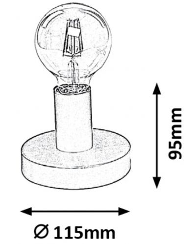 Stolna svjetiljka Rabalux - Bowie 6570, 60W, bijela - 4