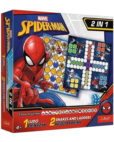 Društvena igra 2 u 1 Spider-Man (Ludo/Snakes and Ladders) - dječja - 1