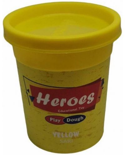 Prirodni plastelin u kutiji Heroes Play Dough – Žuti - 1