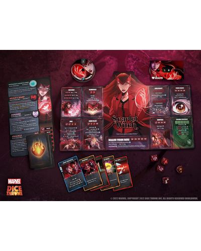 Društvena igra Marvel Dice Throne 4 Hero Box - Scarlet Witch vs Thor vs Loki vs Spider-Man - 4