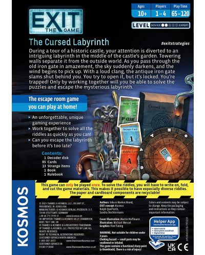 Društvena igra Exit: The Cursed Labyrinth - obiteljska - 2