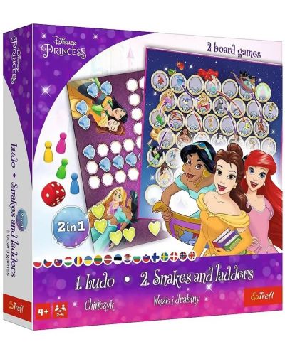Društvena igra 2 u 1 Disney Princess (Ludo/Snakes and Ladders) - dječja - 1