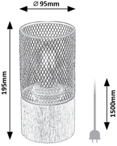 LED Stolna svjetiljka Rabalux - Callum 74040, E27, 1 x 25 W, smeđa-crna - 7
