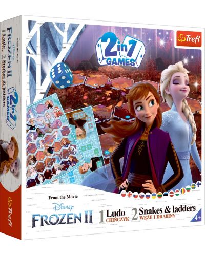 Društvena igra 2 u 1 Frozen II (Ludo/Snakes and Ladders) - dječja - 1
