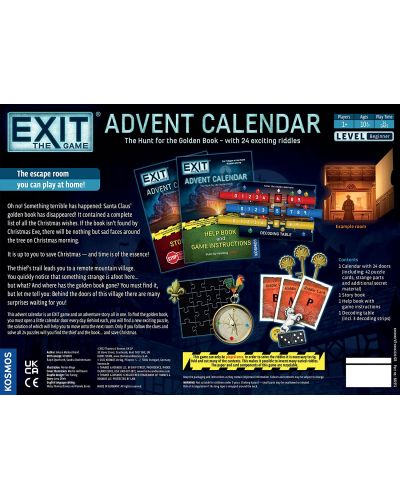 Društvena igra EXiT Advent Calendar: The Hunt for the Golden Book - zadruga - 2