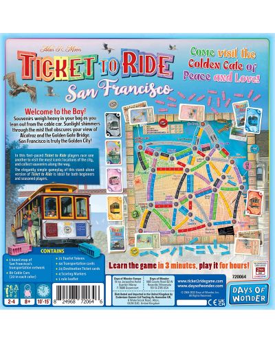 Društvena igra Ticket To Ride: San Francisco - obiteljska - 3