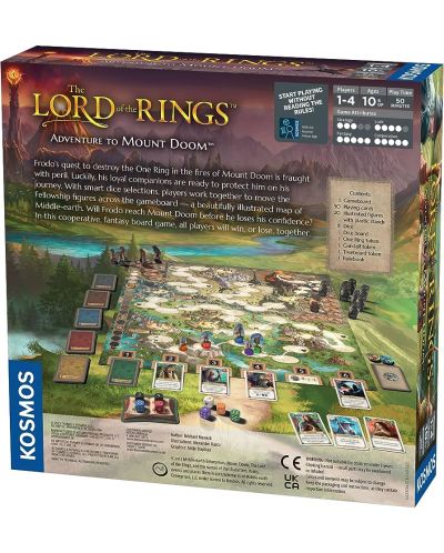 Društvena igra The Lord of the Rings: Adventure to Mount Doom - kooperativna - 2