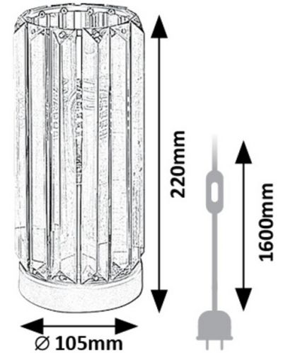 Stolna svjetiljka Rabalux - Veness 74206, IP20, E27, 1x40W, crni mat - 5