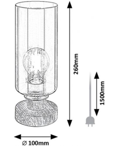 Stolna svjetiljka Rabalux - Tanno 74120, E27, 1 x 25 W, smeđa - 5