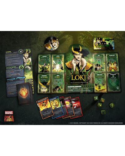 Društvena igra Marvel Dice Throne 4 Hero Box - Scarlet Witch vs Thor vs Loki vs Spider-Man - 6