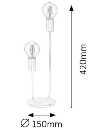 Stolna svjetiljka Rabalux - Lanny, 2 x 15W, crna - 4