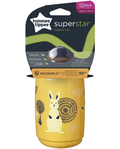Čaša otporna na prolijevanje Tommee Tippee - Superstar, 390 ml, žuta - 5