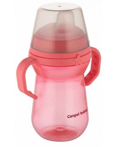 Čaša otporna na prolijevanje Canpol - 250  ml, ružičasta - 3