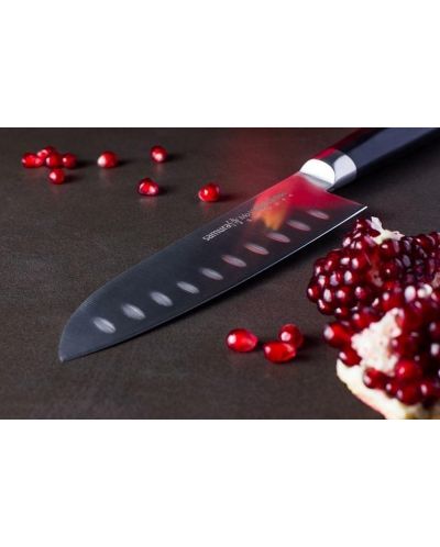 Nož Santoku Samura - MO-V, 18 cm, šuplja osnova - 5