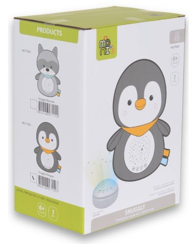 Noćna lampa i reflektor Moni Toys - Snuggly, Penguin - 5