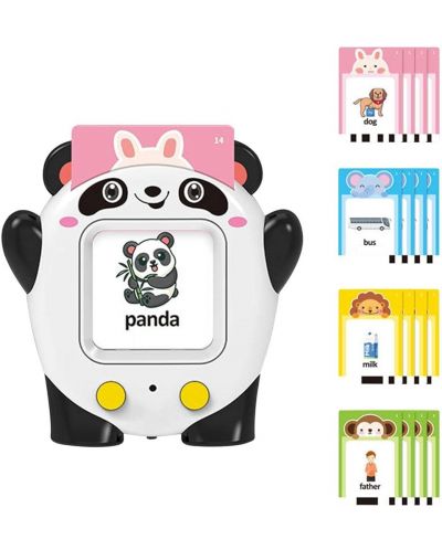 Edukativna igračka Wan Ju - Čitač kartica, panda - 1