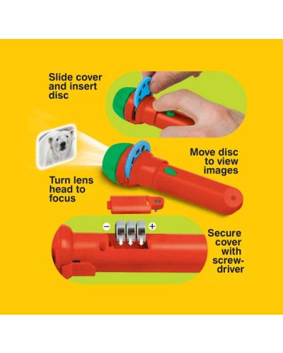 Didaktička igračka Brainstorm - Svjetiljka sa reflektorom, Opasne životinje - 6