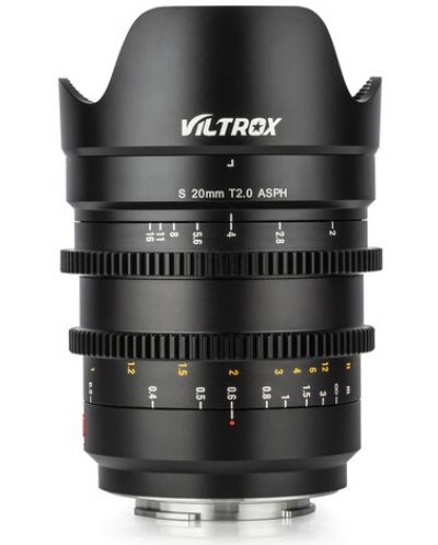 Objektiv Viltrox - 20mm, T2.0, Sony E - 1