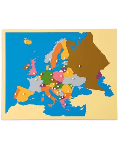 Edukativna Montessori slagalica Smart Baby - Karta Europe, 40 dijelova - 1
