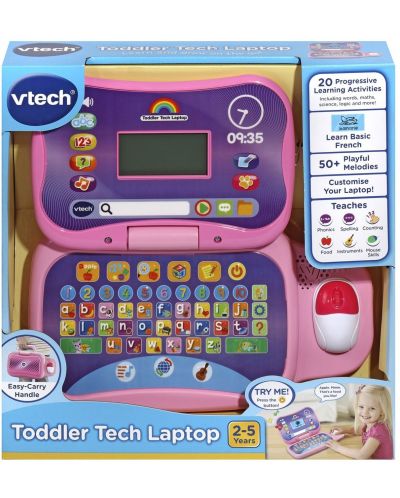 Edukativna igračka Vtech - Laptop, ružičasti - 1