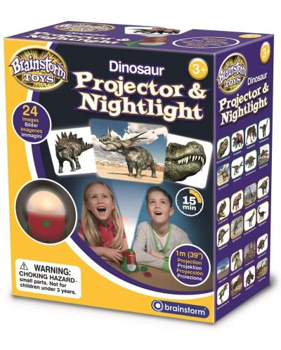 Didaktička igračka Brainstorm - Projektor i noćna lampa, dinosaur - 1