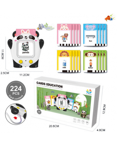 Edukativna igračka Wan Ju - Čitač kartica, panda - 2