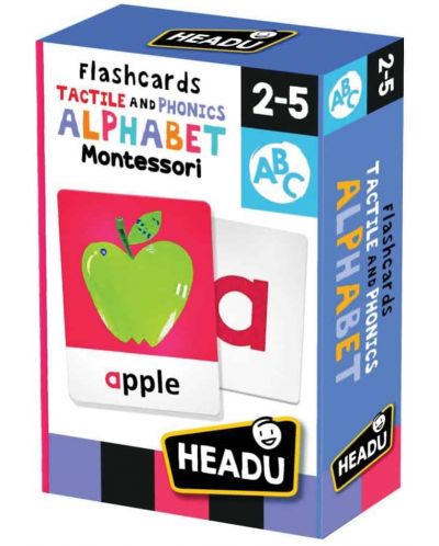 Edukativne flash kartice Headu Montessori – S taktilnom i fonetskom abecedom - 1