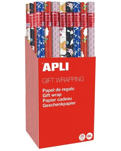 Papir za pakiranje  Apli - 2 х 0.70 m, crvena - 1