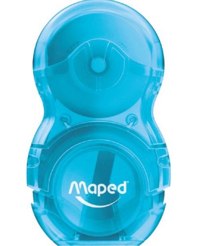 Gumica-šiljilo Maped  Loopy - Translucent, plava - 1