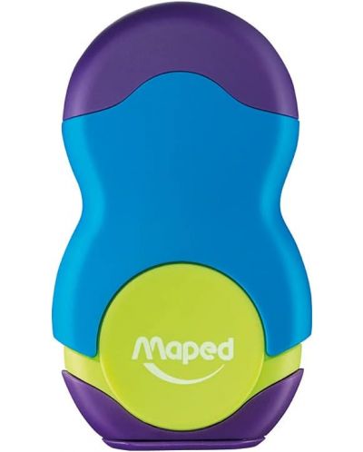Gumica-šiljilo Maped Loopy - Soft Touch, plava - 1