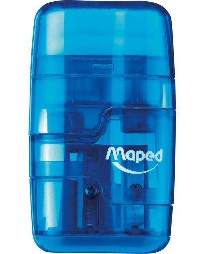 Gumica-šiljilo Maped Connect - Тransparent, plava - 1