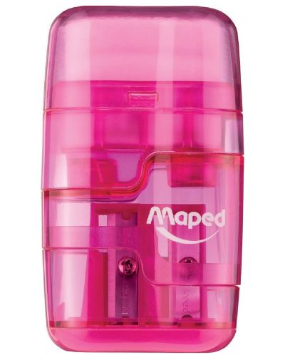 Gumica-šiljilo Maped Connect - Тransparent, ružičasta - 1