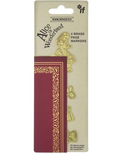 Knjižne oznake IF Vintage - Alice in Wonderland, 4 komada - 1