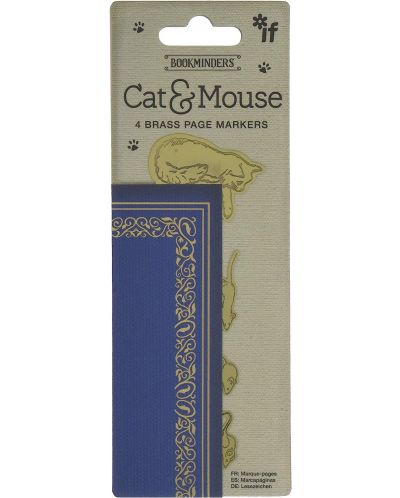 Knjižne oznake IF Vintage - Cat & Mouse, 4 komada - 1