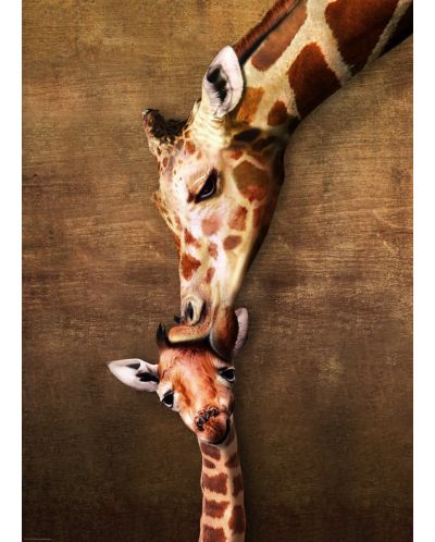Slagalica Eurographics  od 1000 dijelova - Poljubac majke žirafe - 2