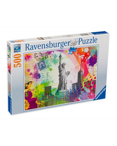 Slagalica Ravensburger od 500 dijelova - Razglednica New Yorka - 1