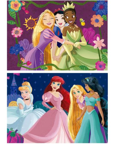 Slagalica Educa od 2 x 50 dijelova - Disneyeve princeze - 2