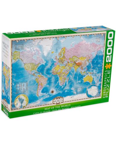 Slagalica Eurographics od 2000 dijelova - Karta svijeta ​ - 1