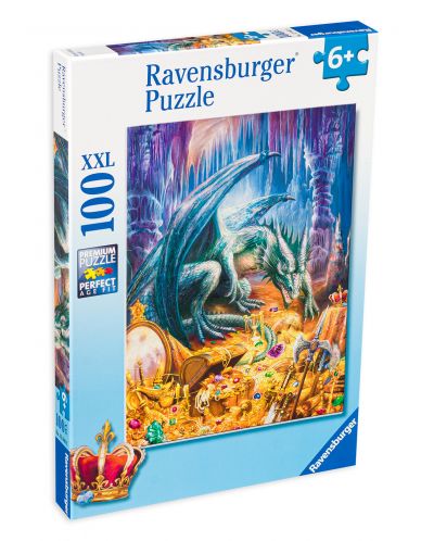 Slagalica Ravensburger od 100 XXL dijelova - Zmajevo blago - 1